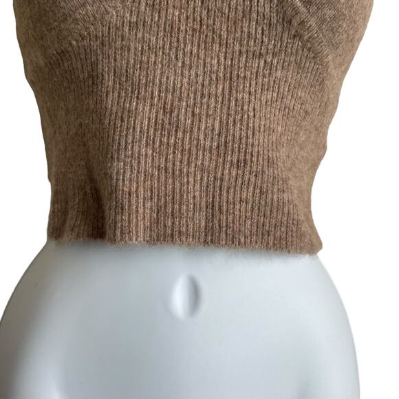 Y2K Zara Women Crop Top S Sweater Tank Sweetheart Neck Layer Festival Coquette - Picture 4 of 9